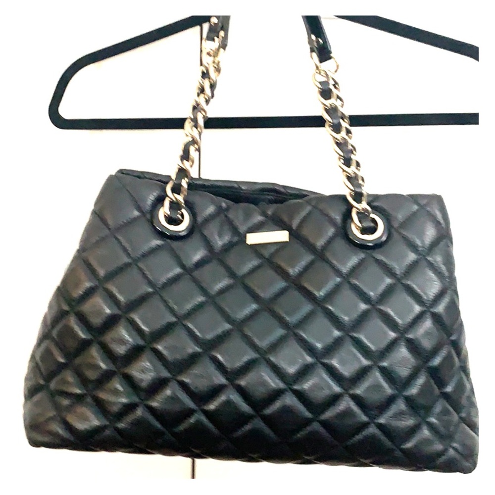 Beautiful Kate Spade black quilted leather handbag